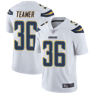 Los Angeles Chargers NFL Football Roderic Teamer White Jersey Men Limited  #36 Road Vapor Untouchable